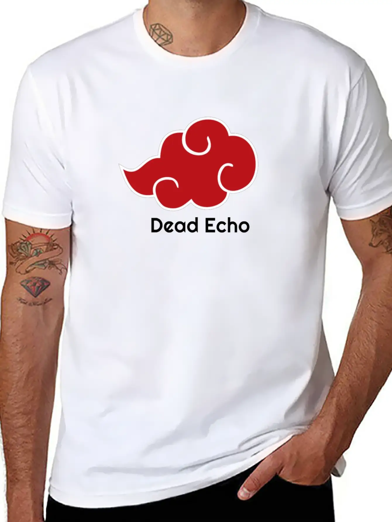 BloodCloudWritingBlack Relaxed Everyday Tee – Lightweight And Durable Cotton