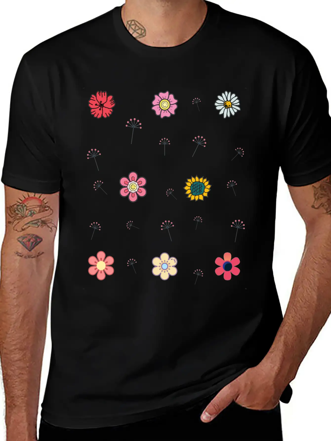 Blooming Flower Breathable Soft Cotton T-Shirt – Timeless Casual Look