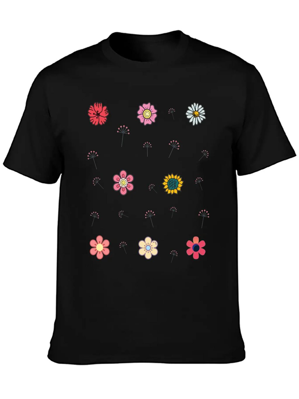 Blooming Flower Breathable Soft Cotton T-Shirt – Timeless Casual Look