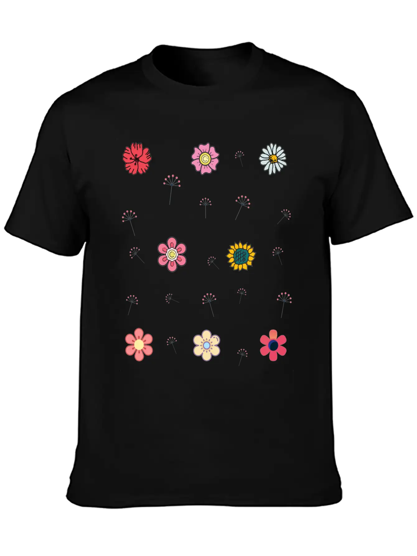 Blooming Flower Breathable Soft Cotton T-Shirt – Timeless Casual Look