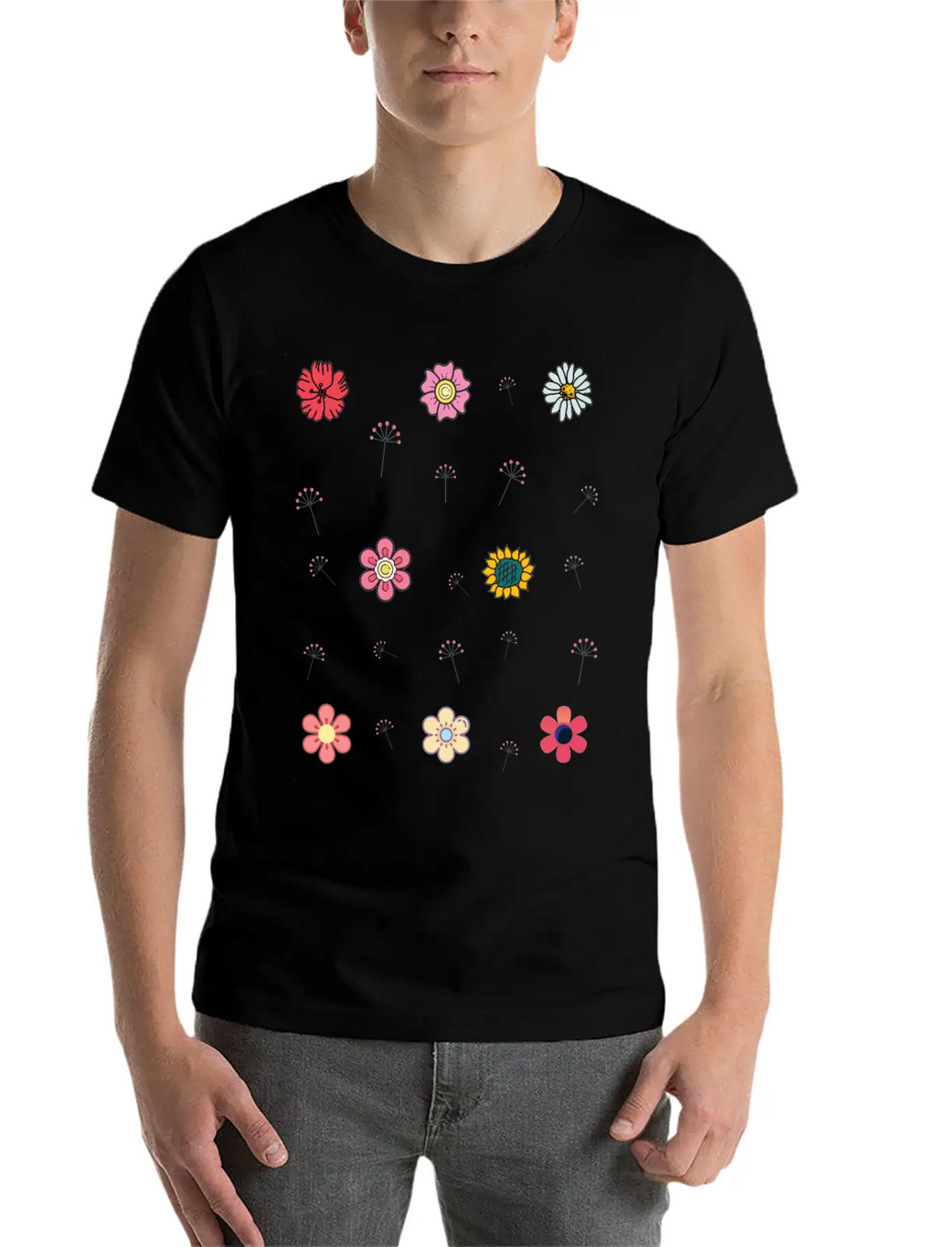 Blooming Flower Breathable Soft Cotton T-Shirt – Timeless Casual Look