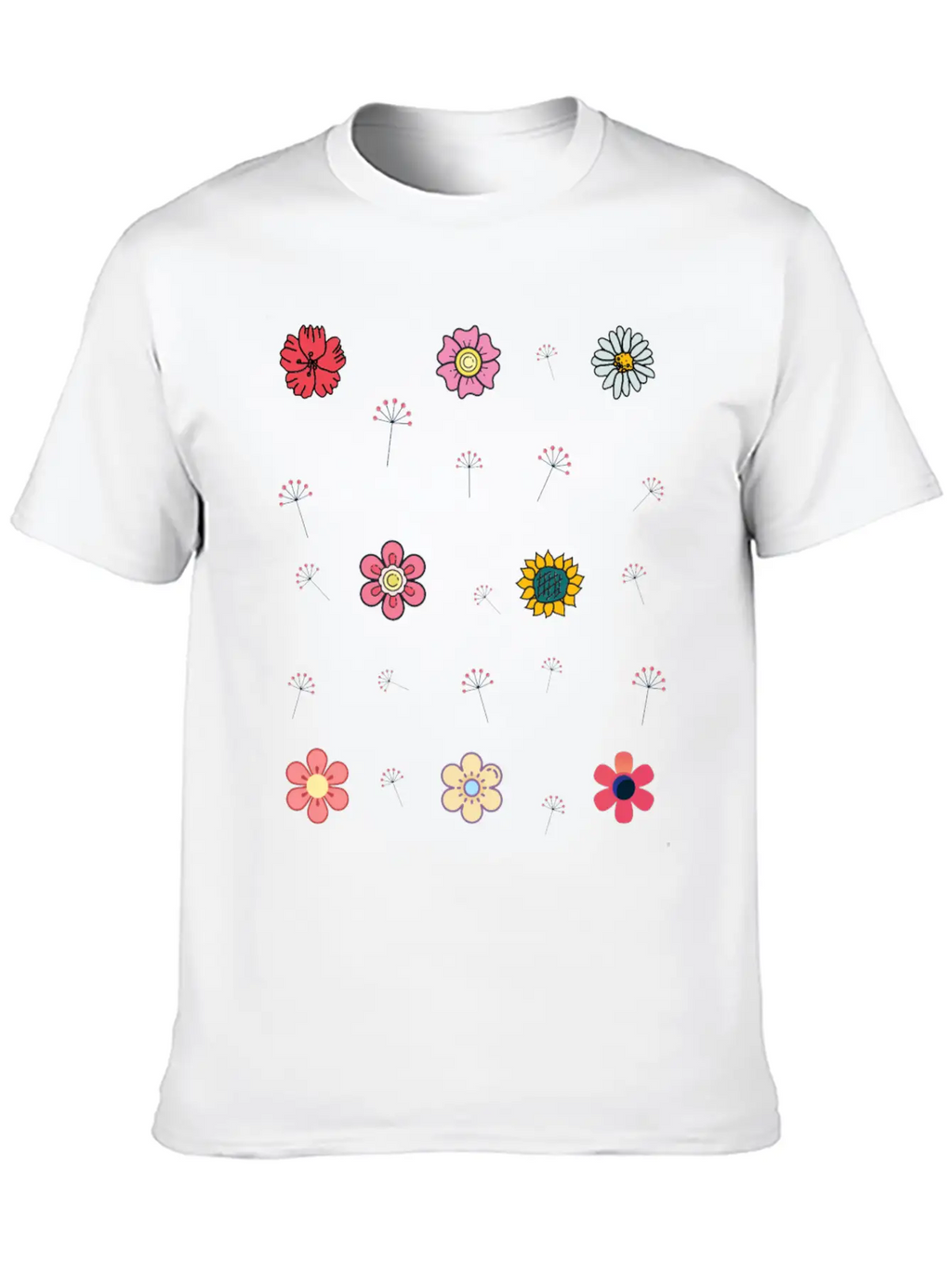 Blooming Flower Breathable Soft Cotton T-Shirt – Timeless Casual Look