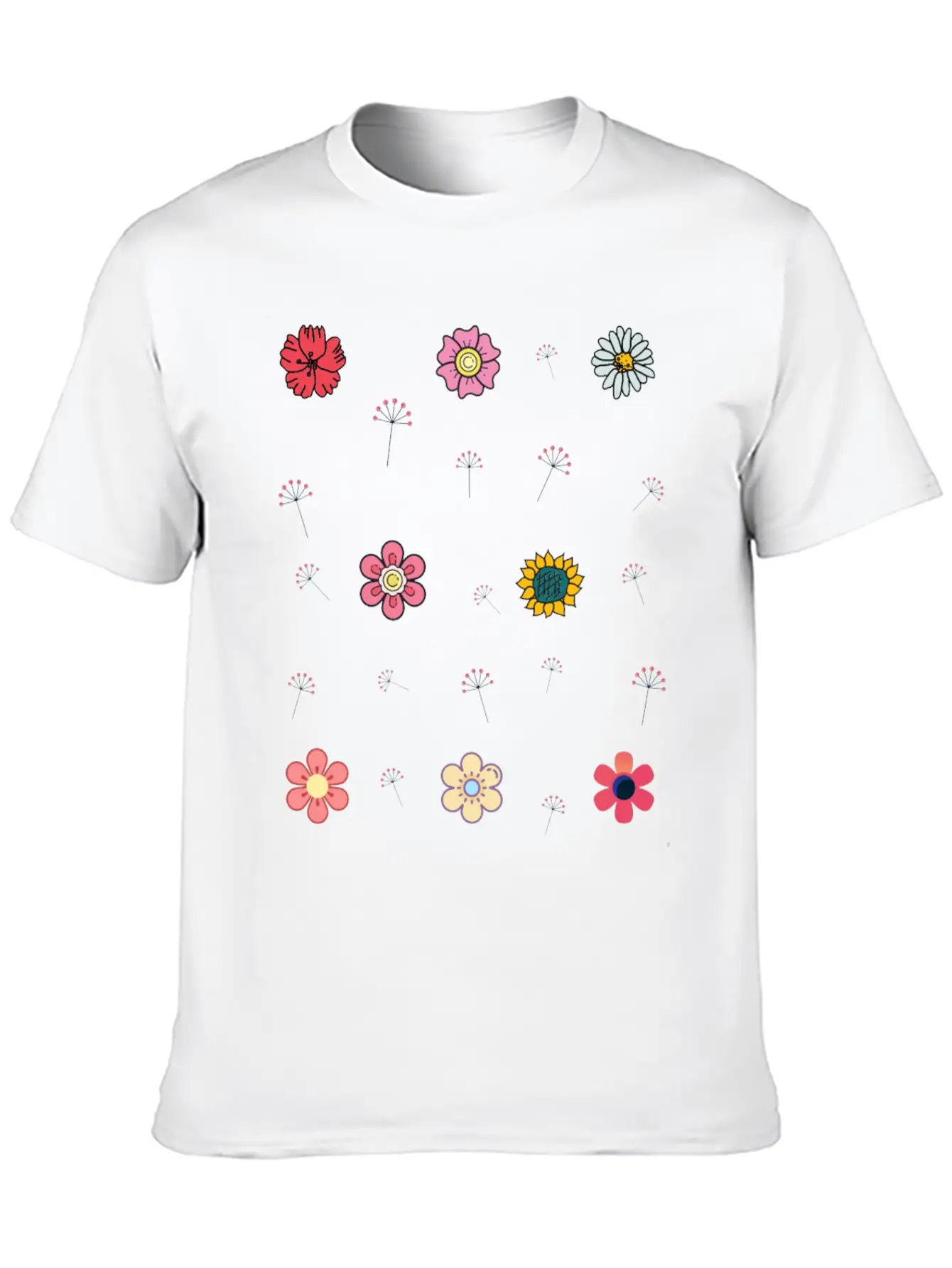Blooming Flower Breathable Soft Cotton T-Shirt – Timeless Casual Look