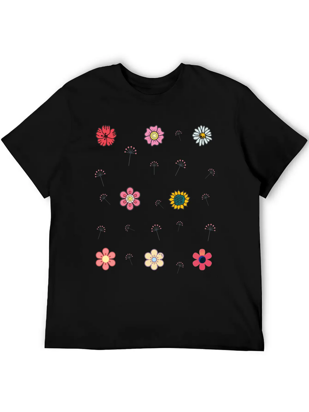Blooming Flower Breathable Soft Cotton T-Shirt – Timeless Casual Look