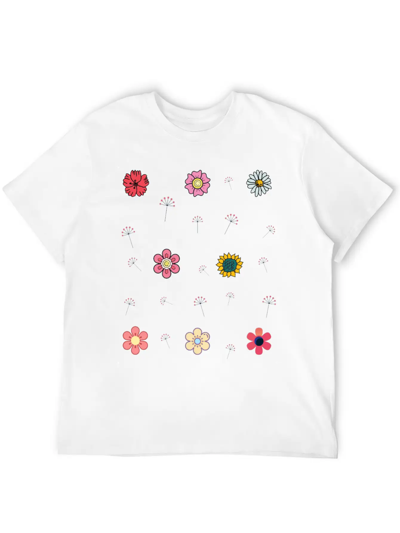 Blooming Flower Breathable Soft Cotton T-Shirt – Timeless Casual Look