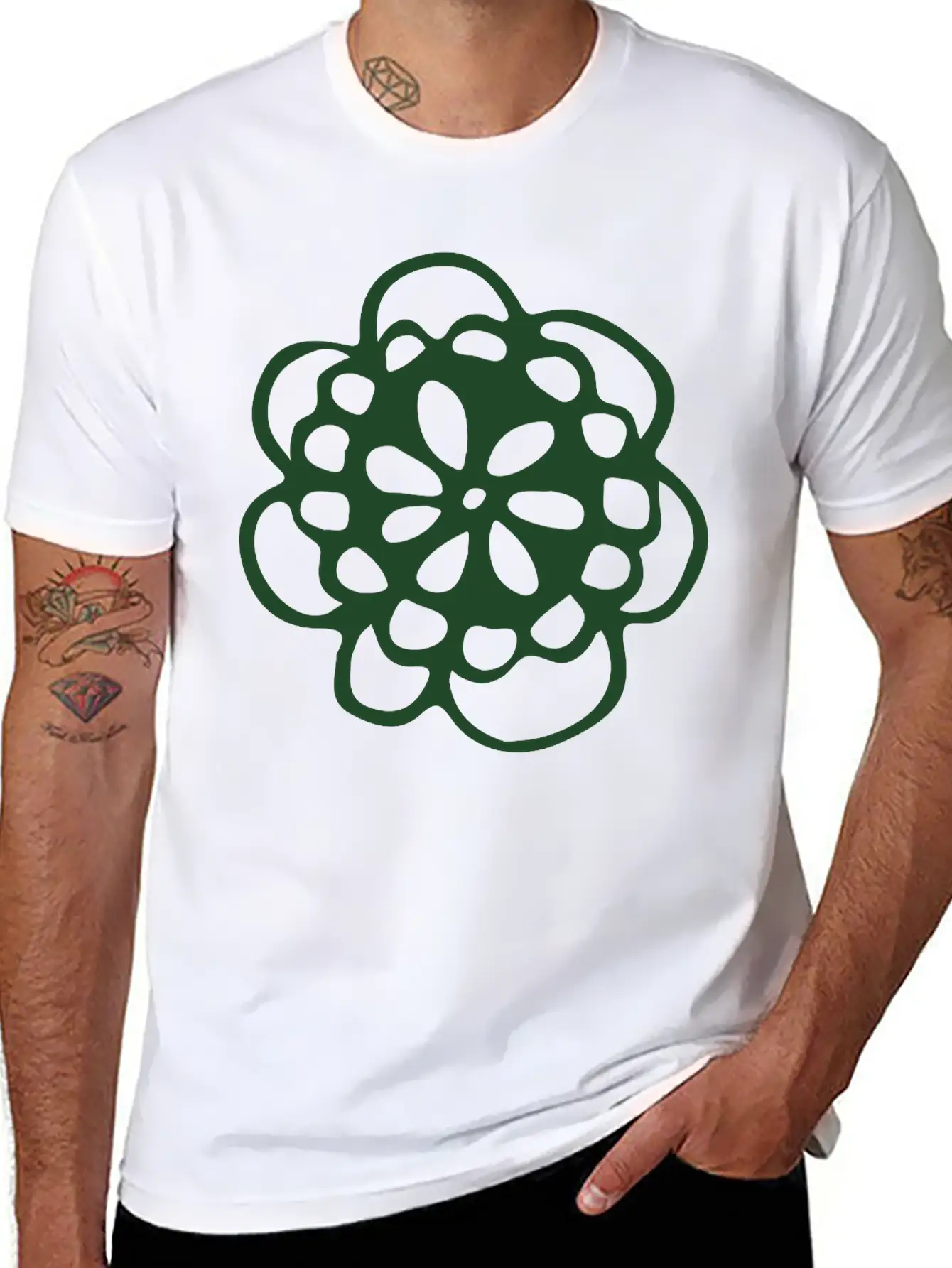 Blossom Mandala Breathable Graphic T-Shirt – Perfect For Casual Days