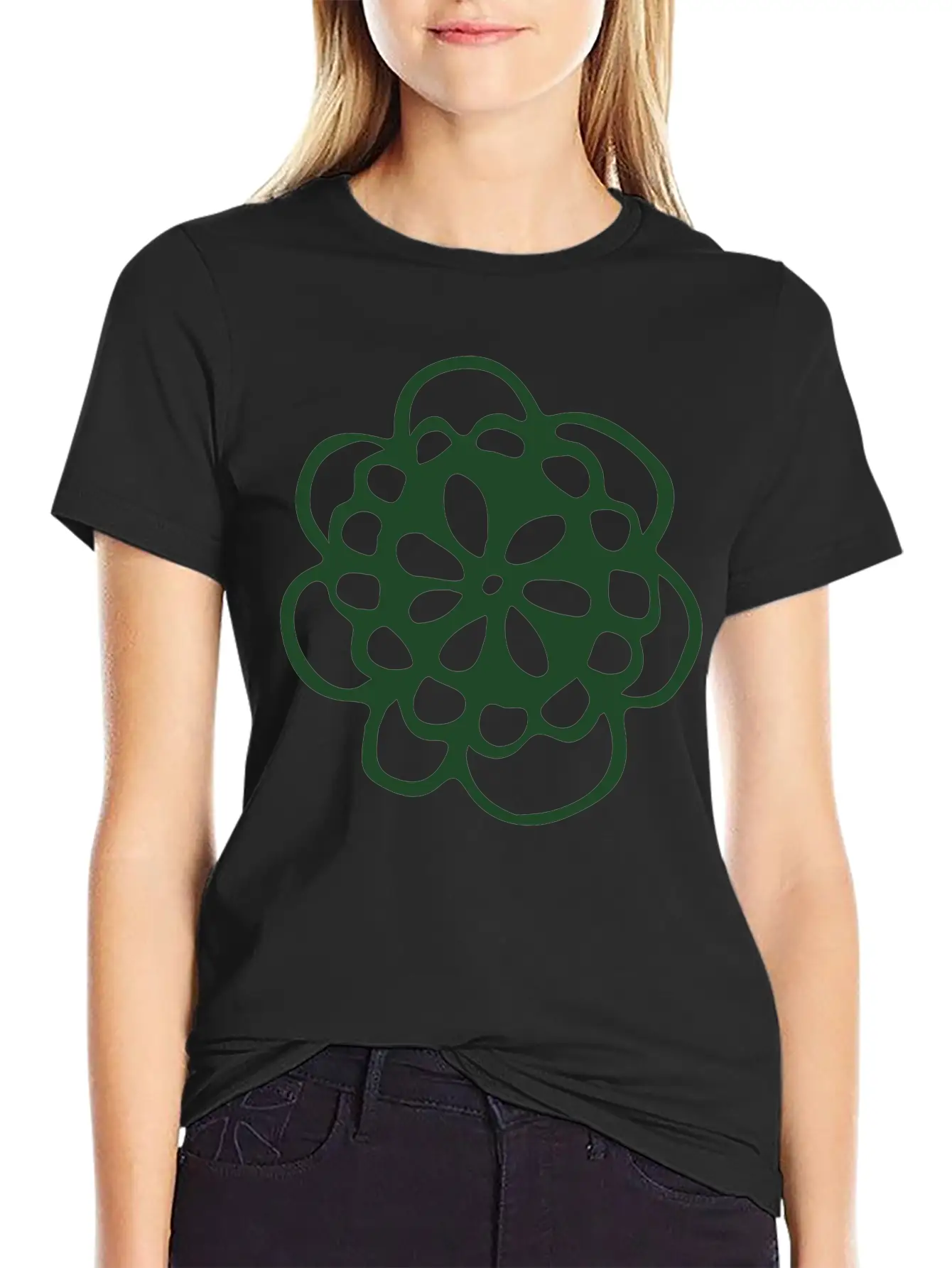 Blossom Mandala Breathable Graphic T-Shirt – Perfect For Casual Days