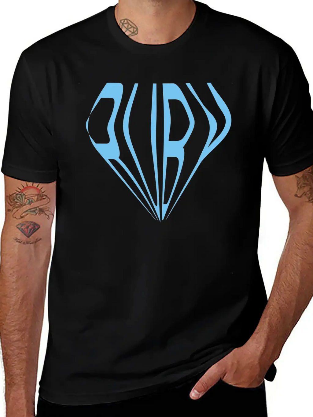Blue Ruby Essential Cotton Tee For Daily Outfits – Unisex Style