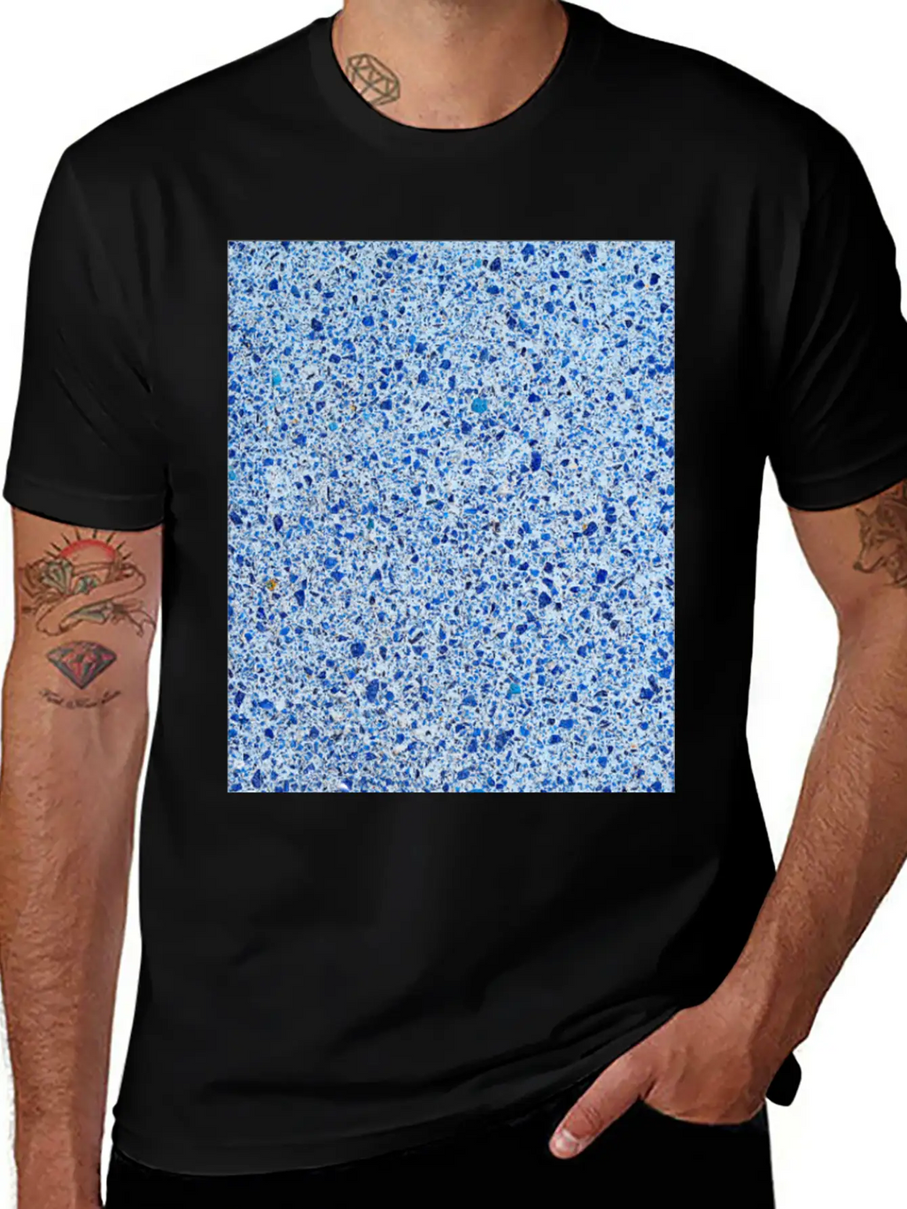 Blue Speckled Stone Stylish Everyday T-Shirt – Unisex Basic Cotton Tee