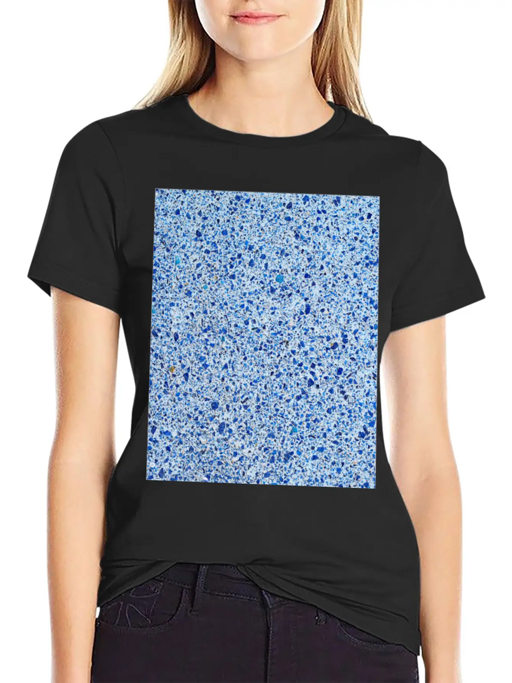 Blue Speckled Stone Stylish Everyday T-Shirt – Unisex Basic Cotton Tee