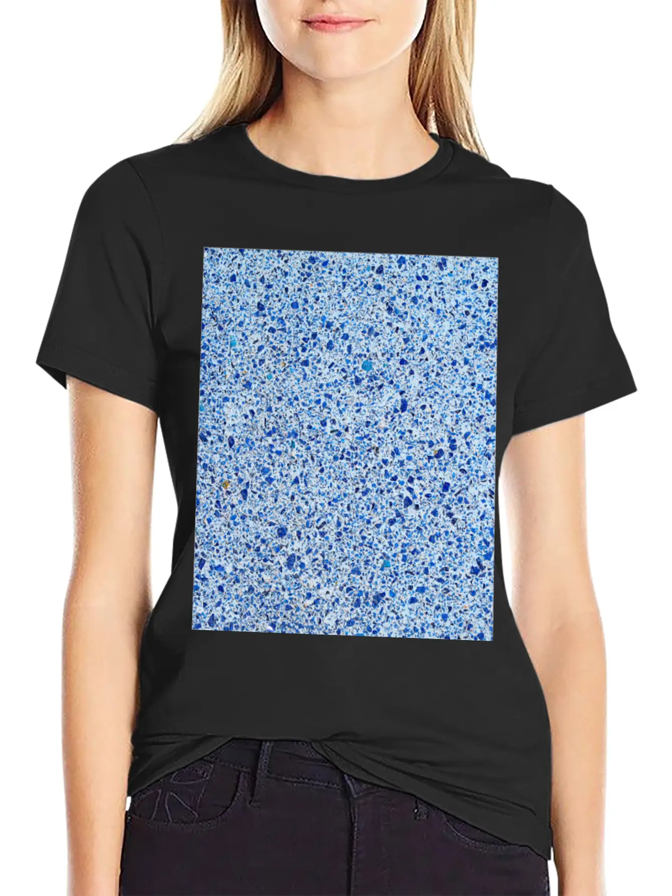Blue Speckled Stone Stylish Everyday T-Shirt – Unisex Basic Cotton Tee