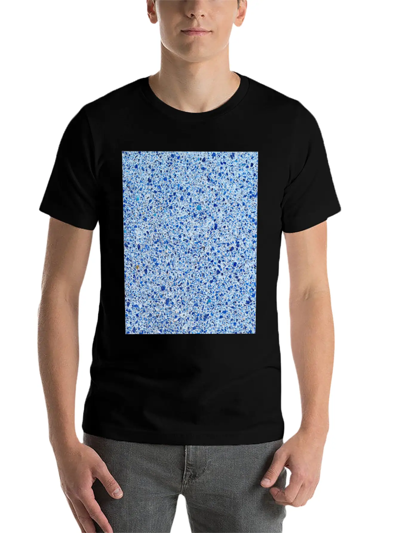 Blue Speckled Stone Stylish Everyday T-Shirt – Unisex Basic Cotton Tee