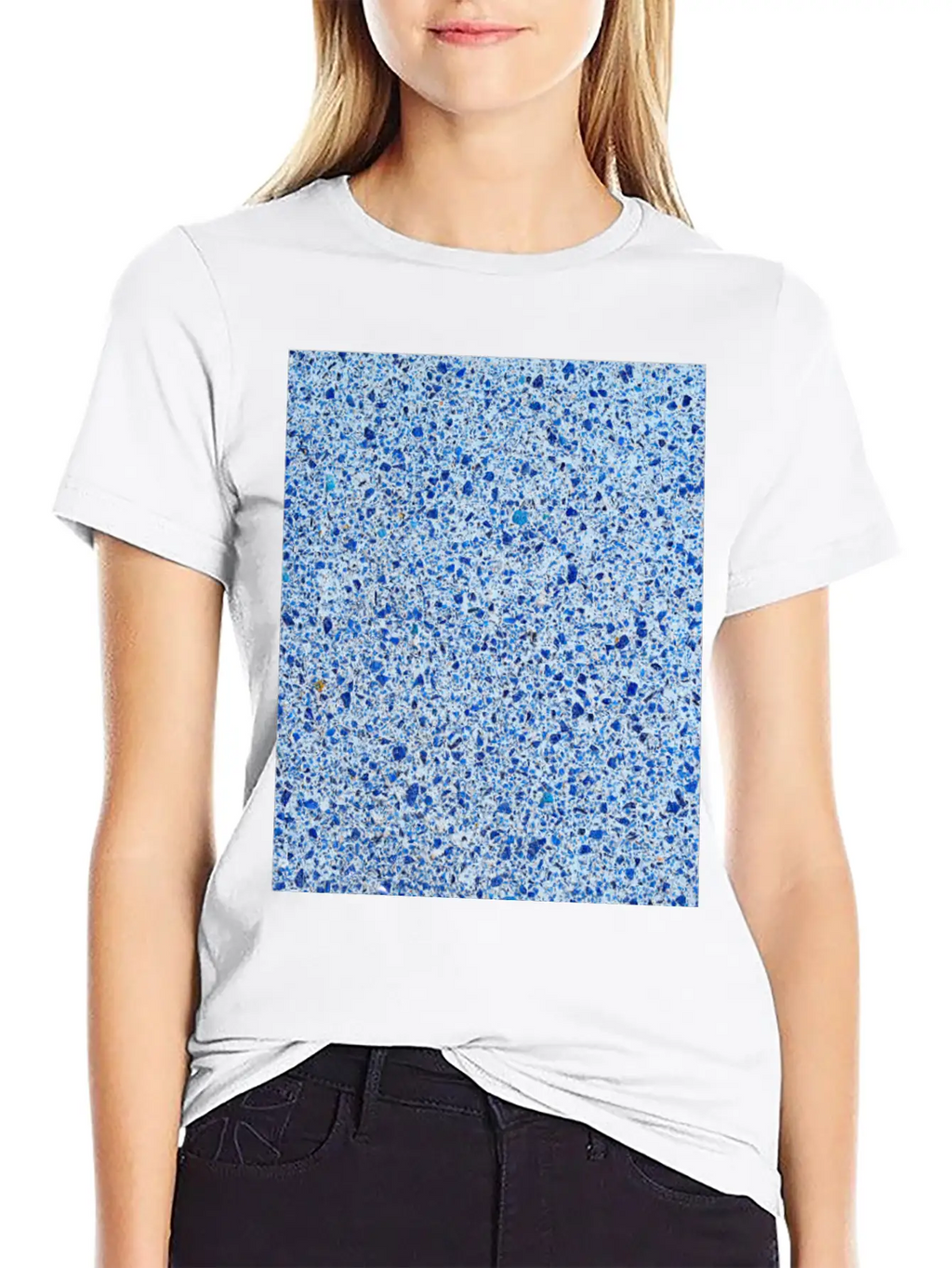 Blue Speckled Stone Stylish Everyday T-Shirt – Unisex Basic Cotton Tee