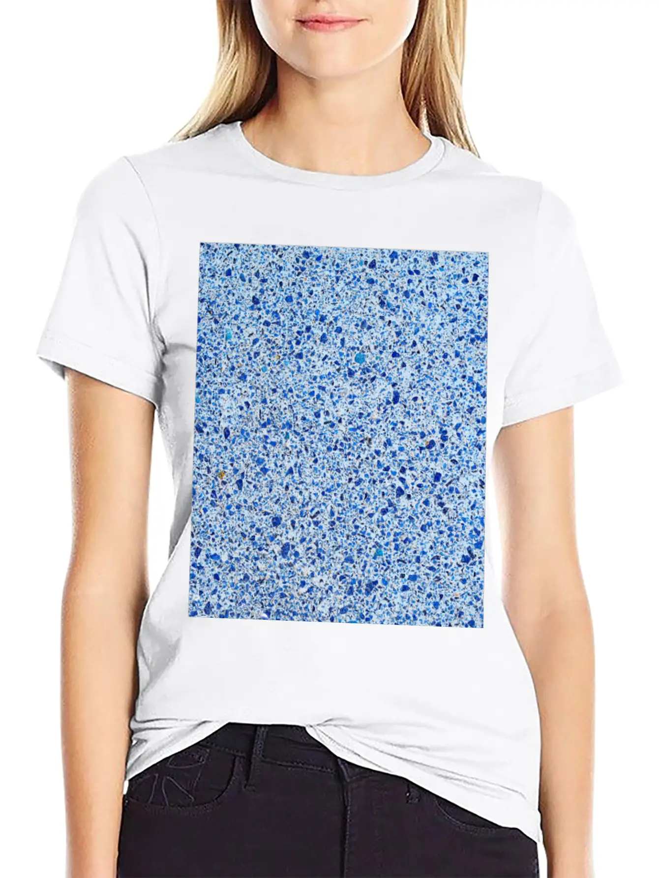 Blue Speckled Stone Stylish Everyday T-Shirt – Unisex Basic Cotton Tee