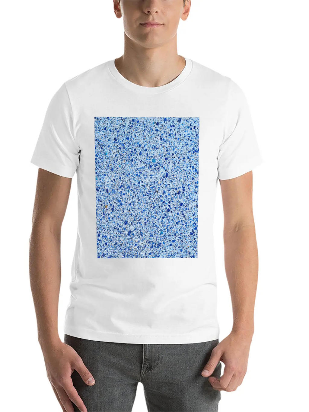 Blue Speckled Stone Stylish Everyday T-Shirt – Unisex Basic Cotton Tee