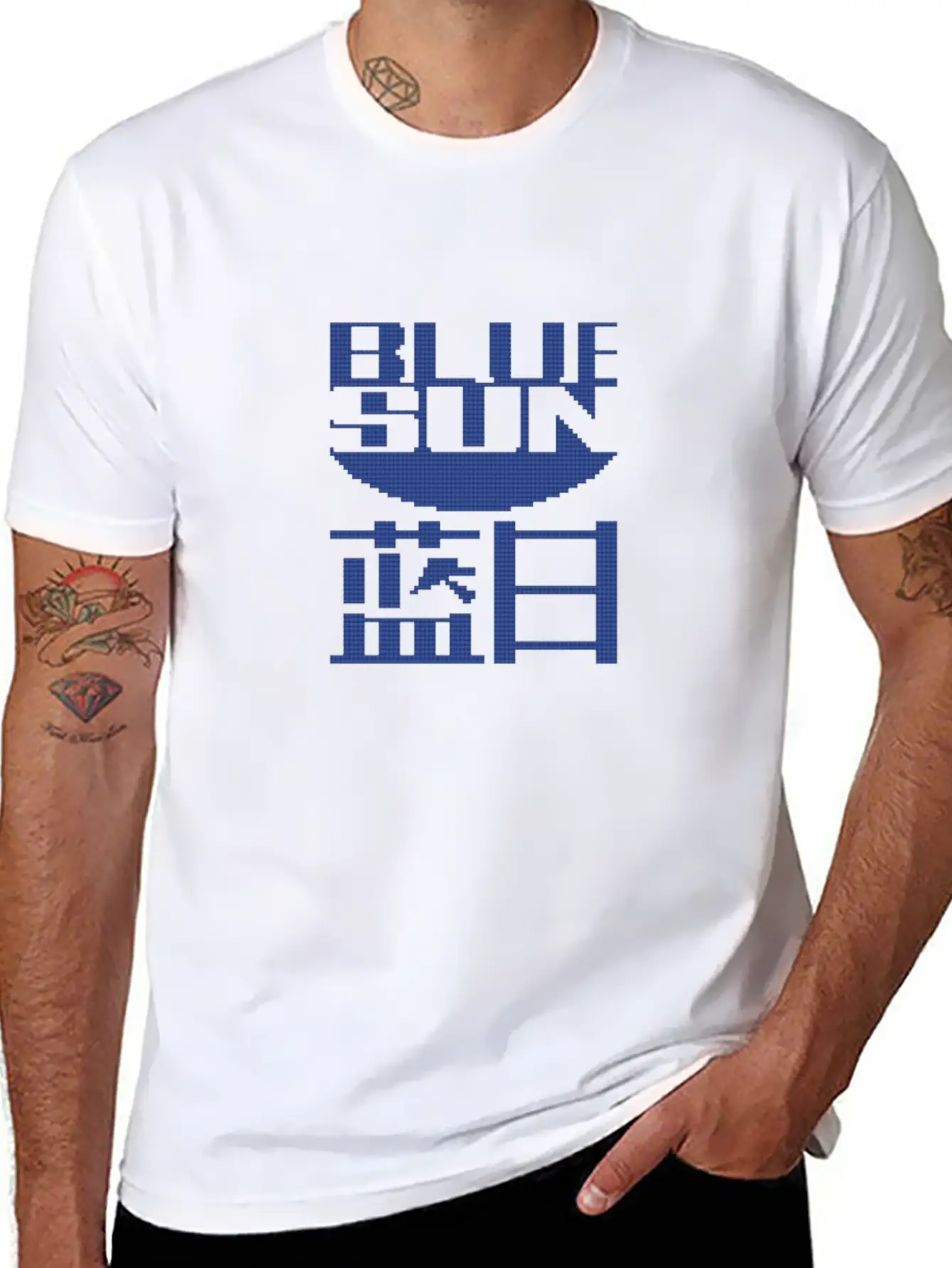 Blue Sun Logo Classic Cotton Tee – Unisex Comfort For Any Season