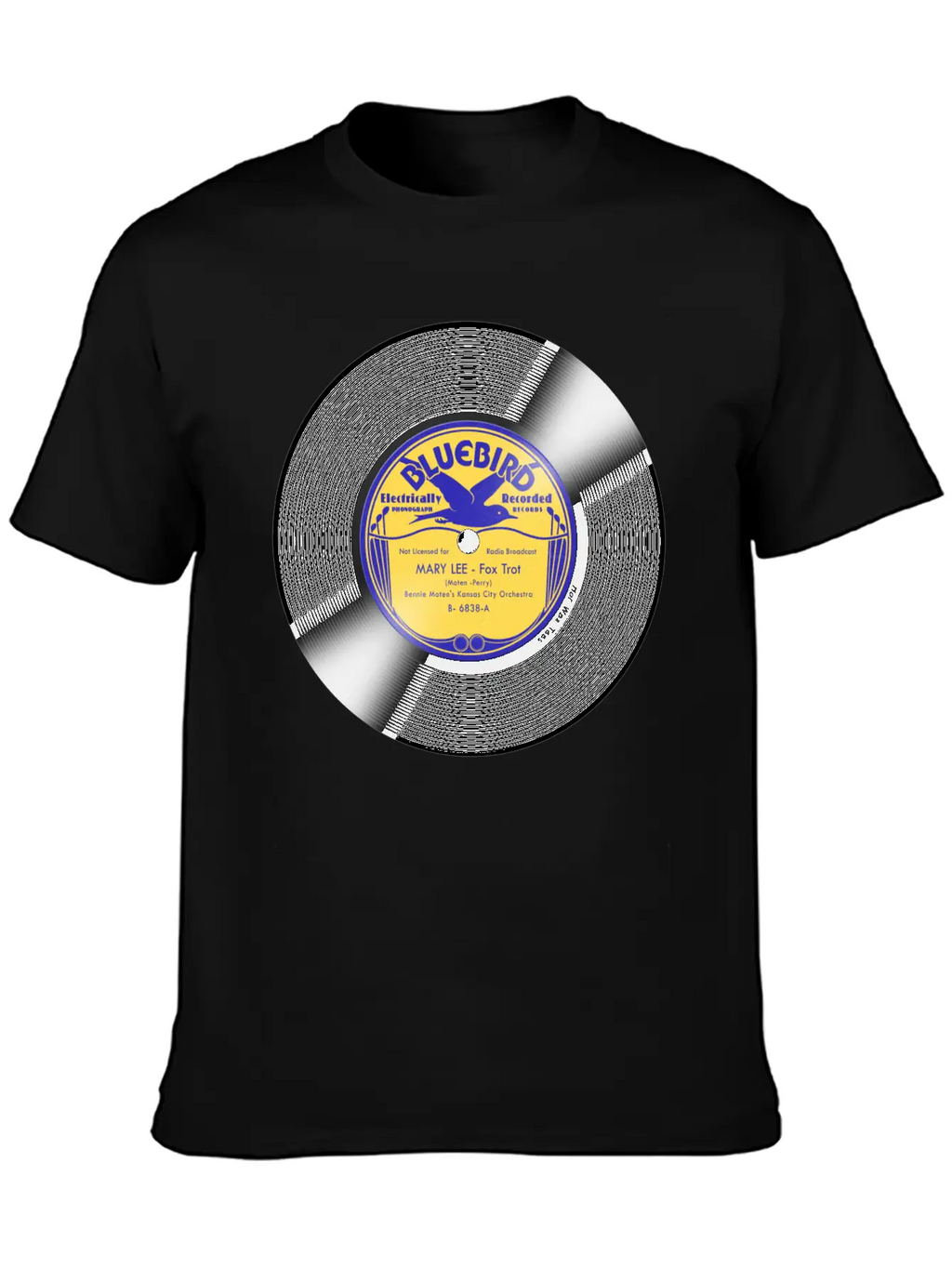 Bluebird Record Label Basic Graphic T-Shirt – Daily Comfort In Soft Cotton