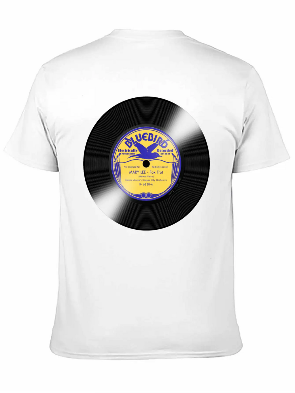 Bluebird Record Label Basic Graphic T-Shirt – Daily Comfort In Soft Cotton