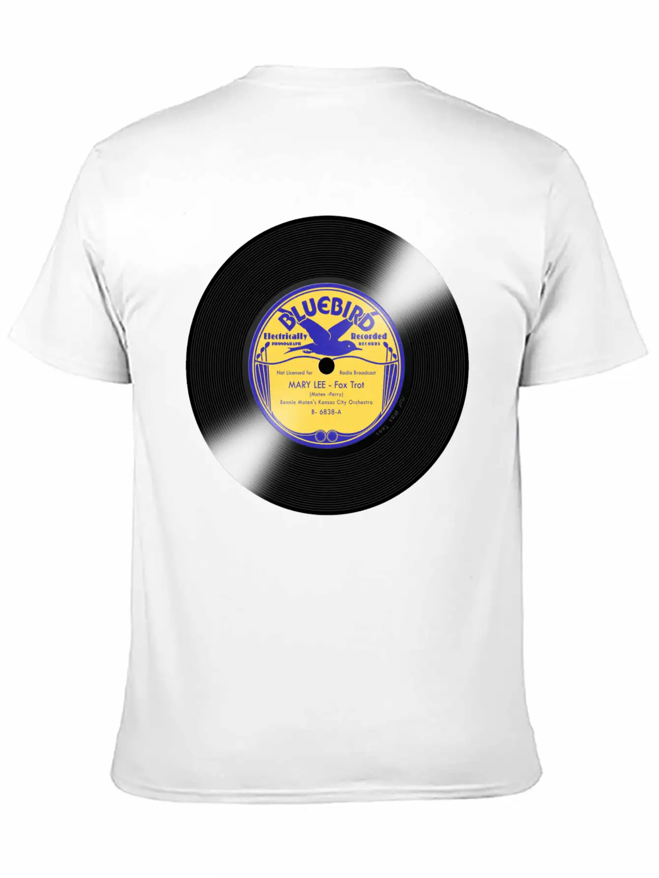 Bluebird Record Label Basic Graphic T-Shirt – Daily Comfort In Soft Cotton