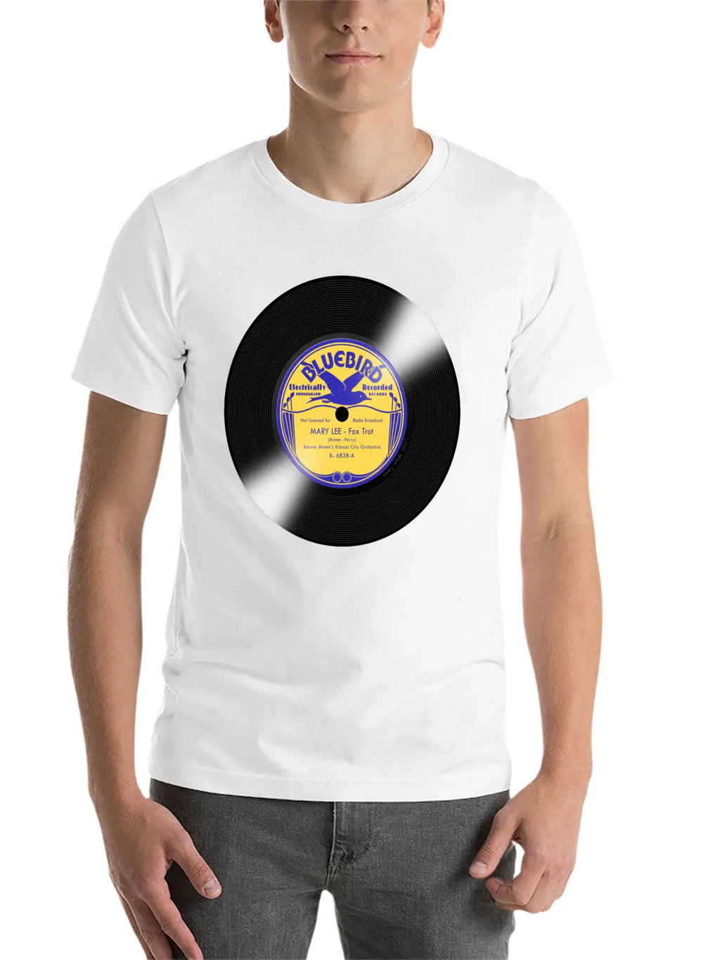 Bluebird Record Label Basic Graphic T-Shirt – Daily Comfort In Soft Cotton
