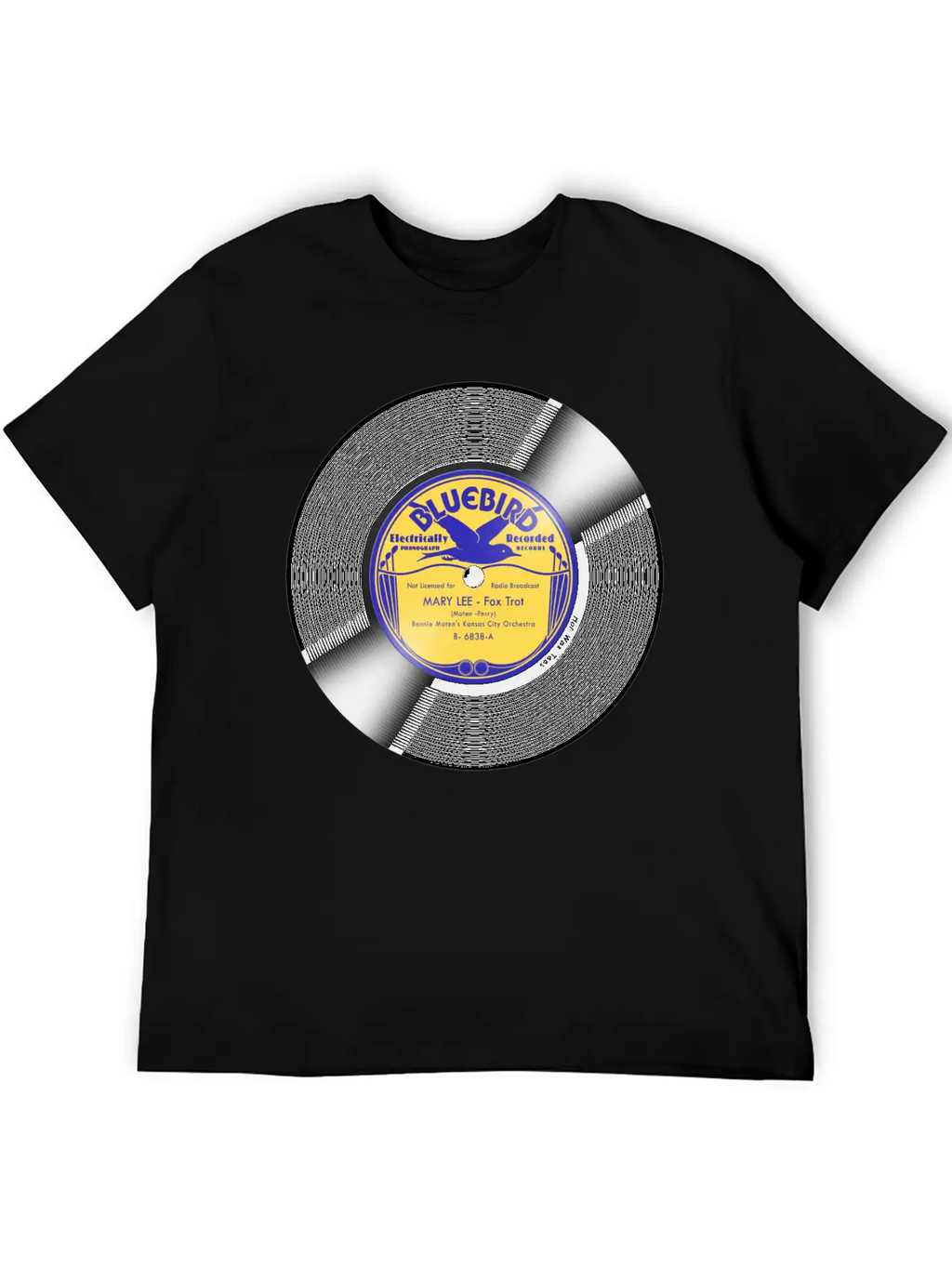 Bluebird Record Label Basic Graphic T-Shirt – Daily Comfort In Soft Cotton