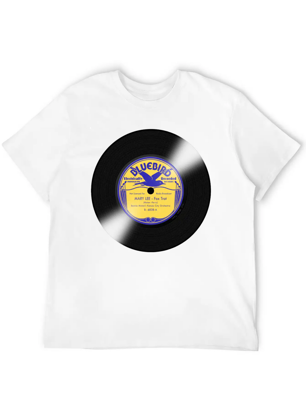 Bluebird Record Label Basic Graphic T-Shirt – Daily Comfort In Soft Cotton