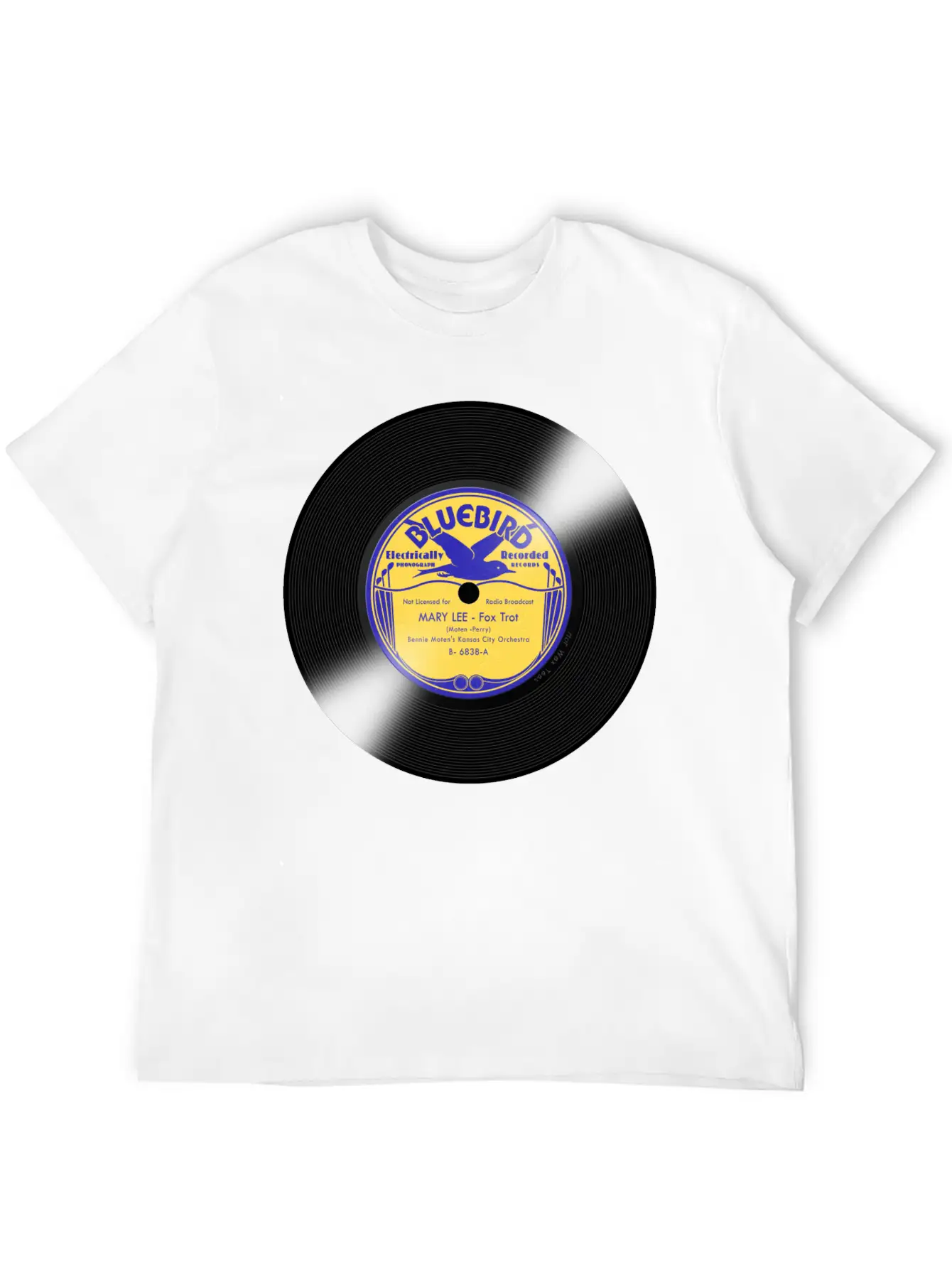 Bluebird Record Label Basic Graphic T-Shirt – Daily Comfort In Soft Cotton