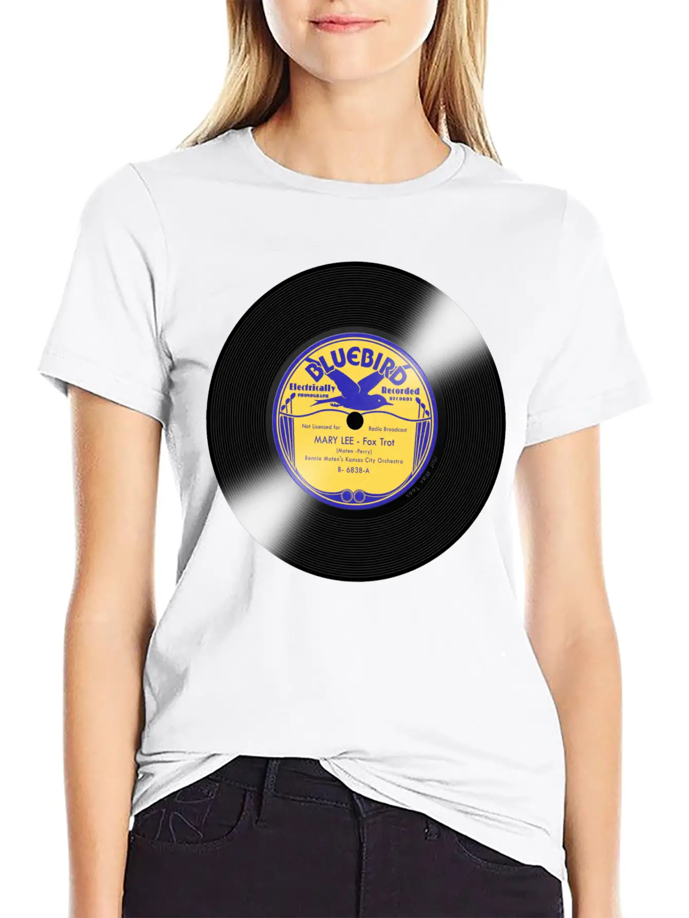 Bluebird Record Label Basic Graphic T-Shirt – Daily Comfort In Soft Cotton