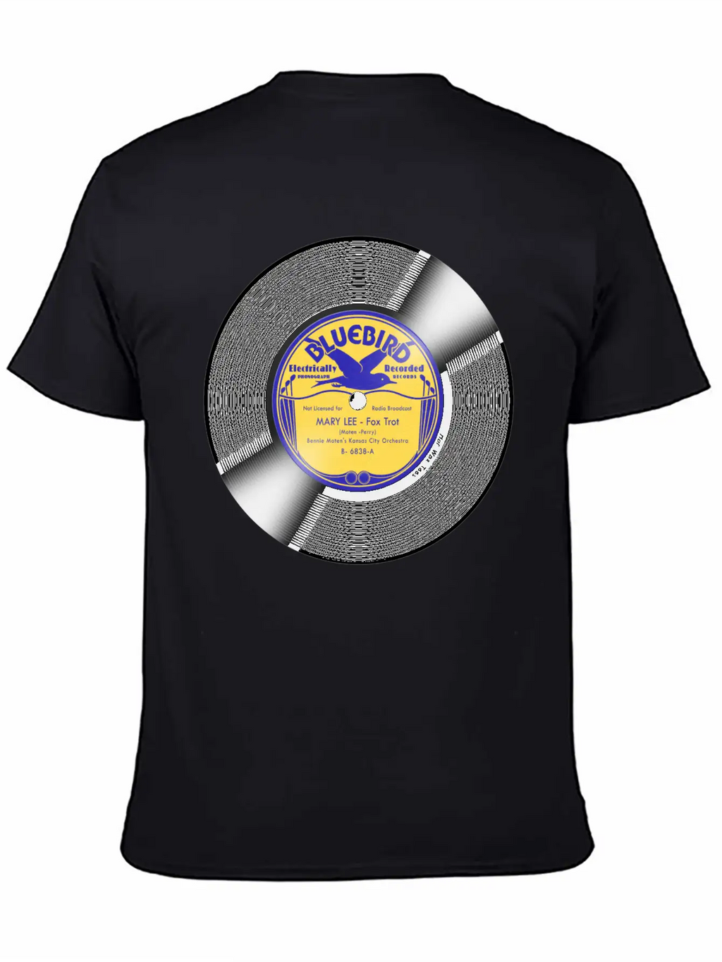 Bluebird Record Label Basic Graphic T-Shirt – Daily Comfort In Soft Cotton