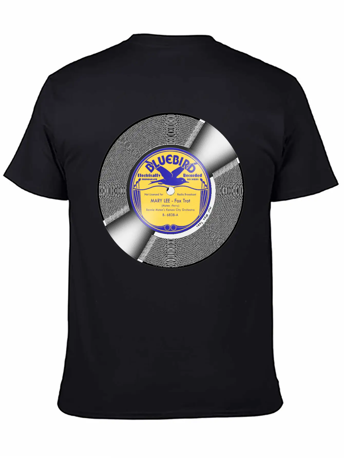 Bluebird Record Label Basic Graphic T-Shirt – Daily Comfort In Soft Cotton