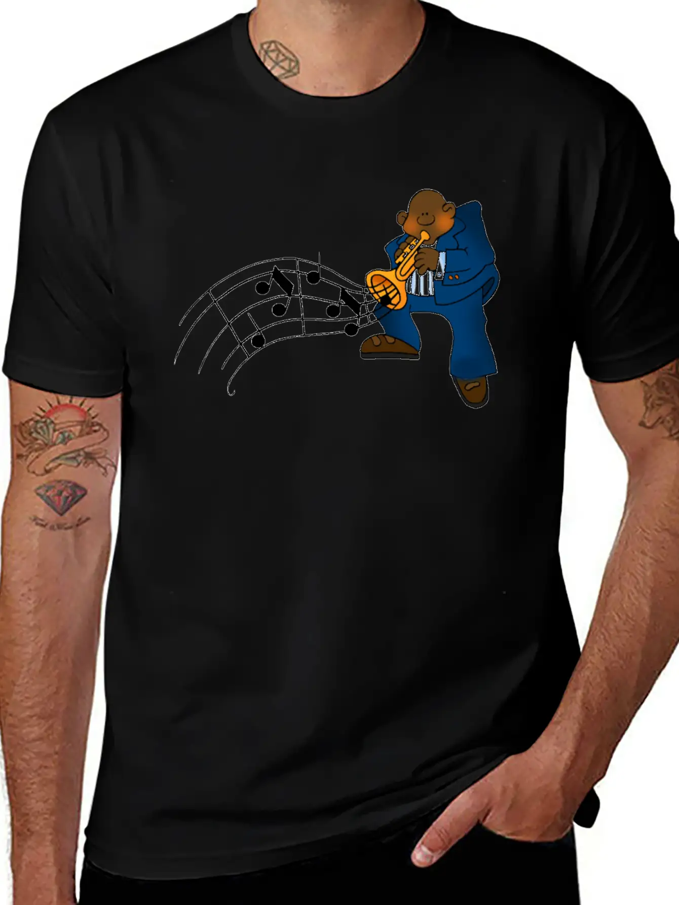 Blues Music Clipart Essential Cotton Tee For Daily Outfits – Unisex Style