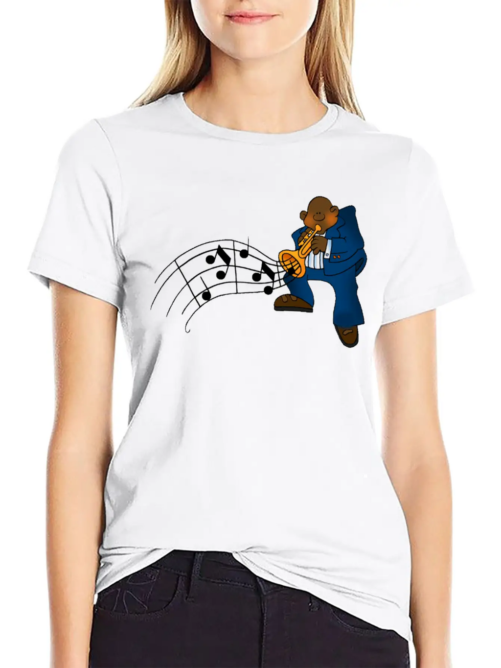Blues Music Clipart Essential Cotton Tee For Daily Outfits – Unisex Style