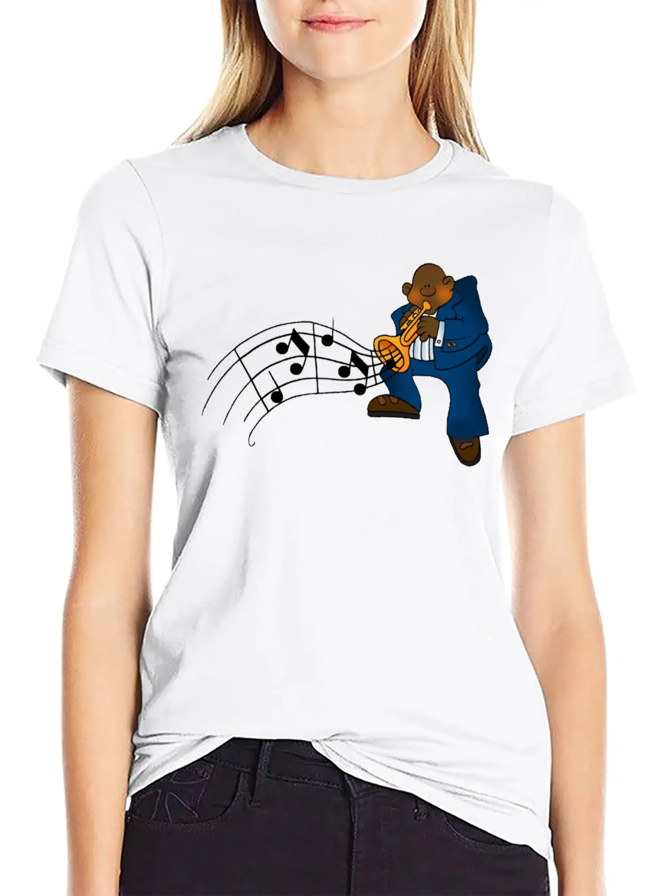 Blues Music Clipart Essential Cotton Tee For Daily Outfits – Unisex Style