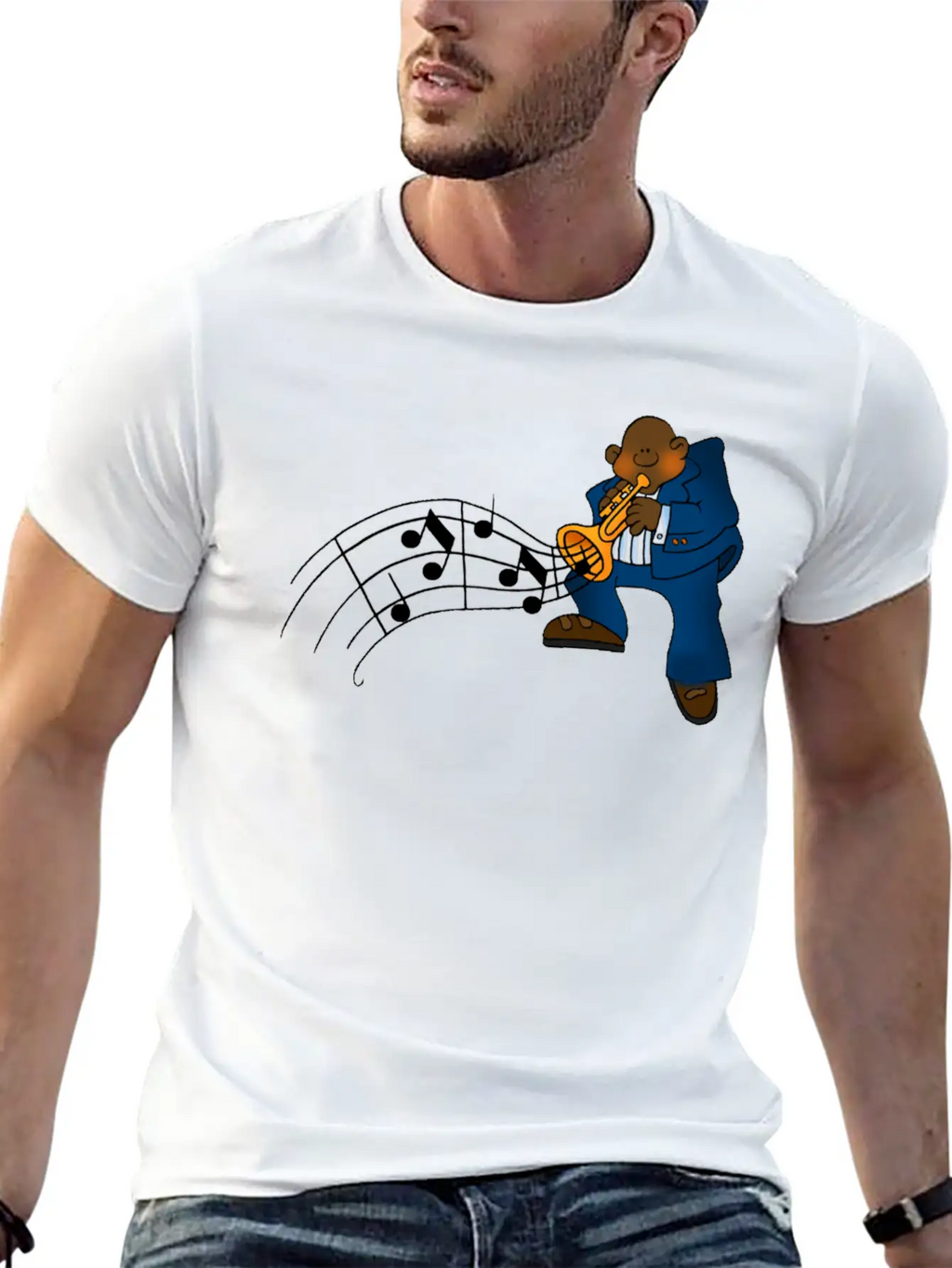 Blues Music Clipart Essential Cotton Tee For Daily Outfits – Unisex Style