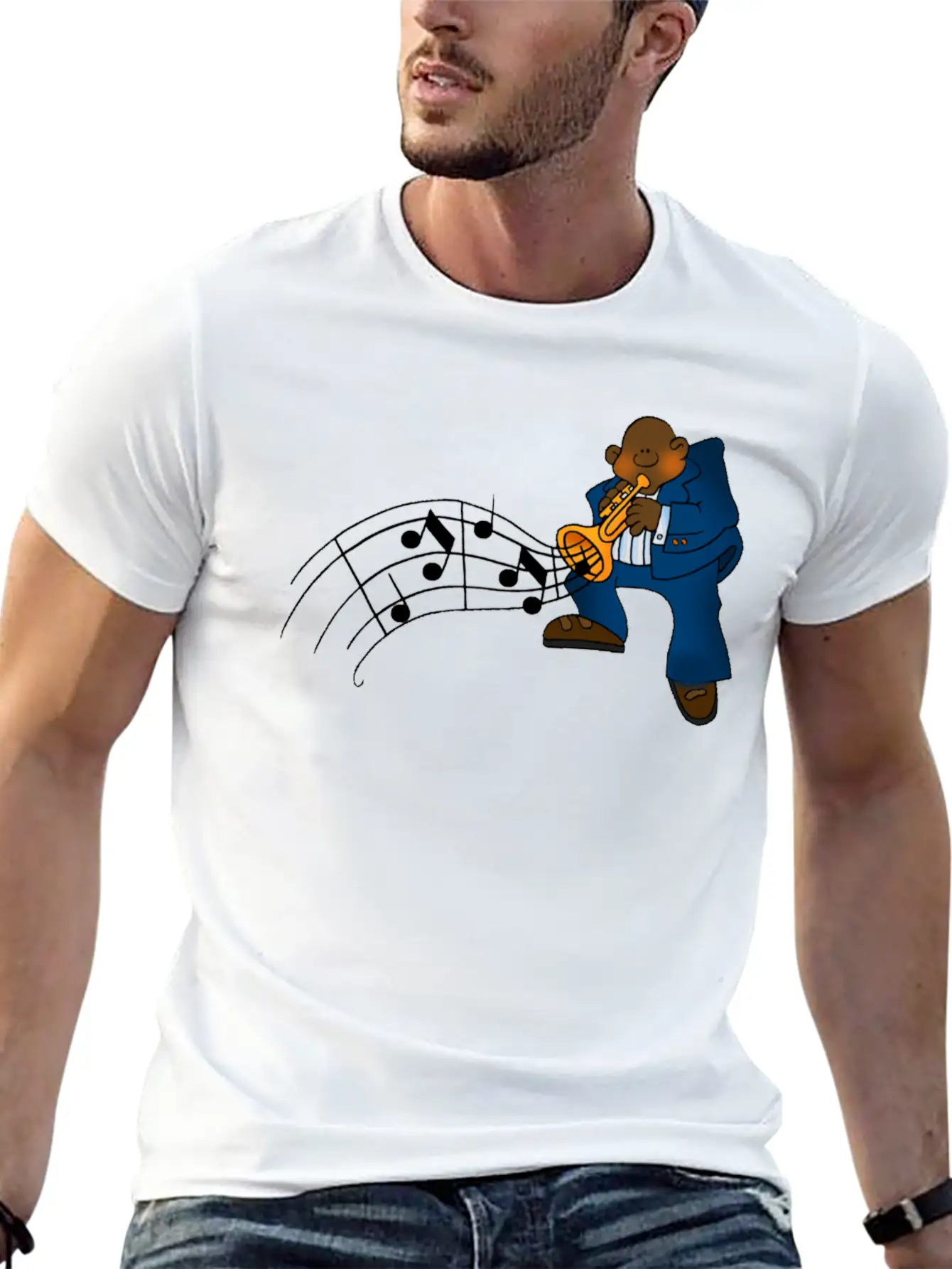 Blues Music Clipart Essential Cotton Tee For Daily Outfits – Unisex Style