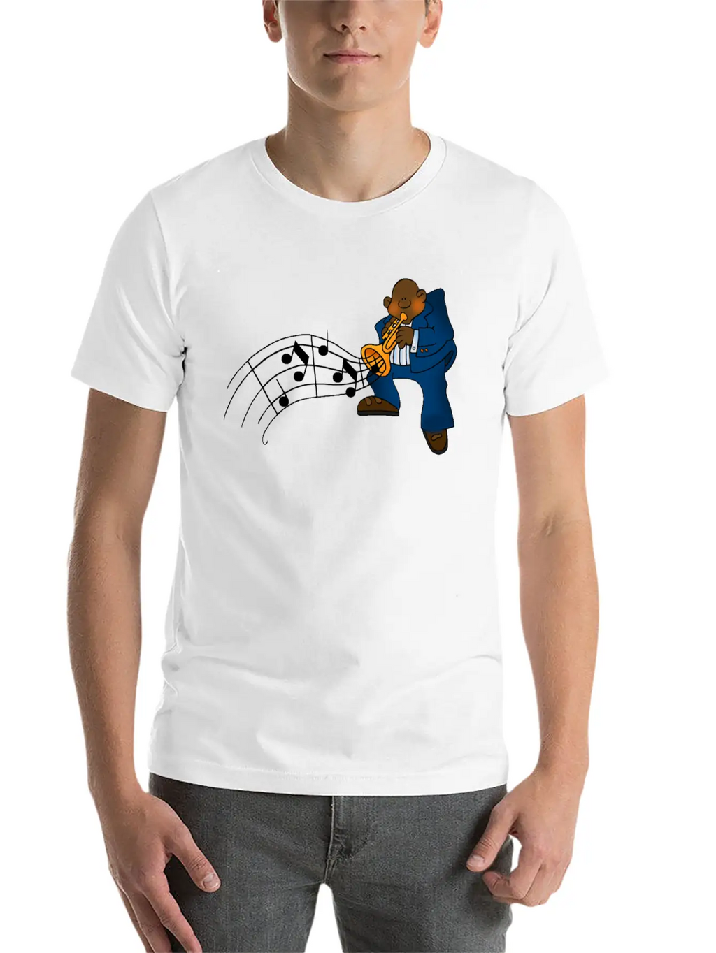 Blues Music Clipart Essential Cotton Tee For Daily Outfits – Unisex Style