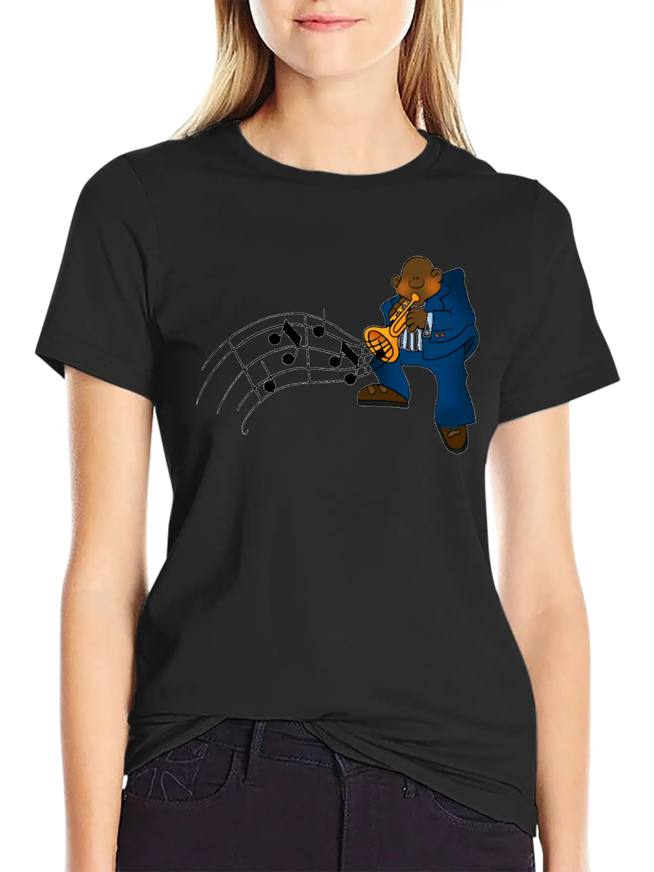 Blues Music Clipart Essential Cotton Tee For Daily Outfits – Unisex Style