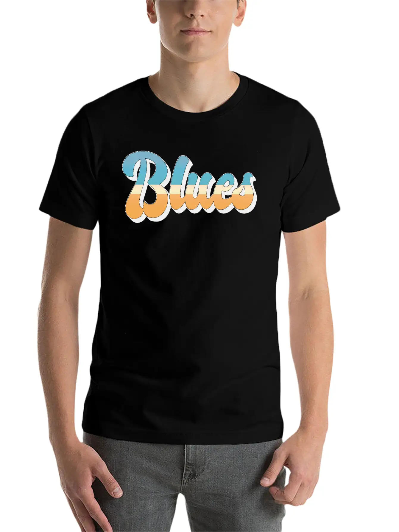 Blues Music Musician Rhythm Musical Band Rock Stylish Everyday T-Shirt – Unisex Basic Cotton Tee