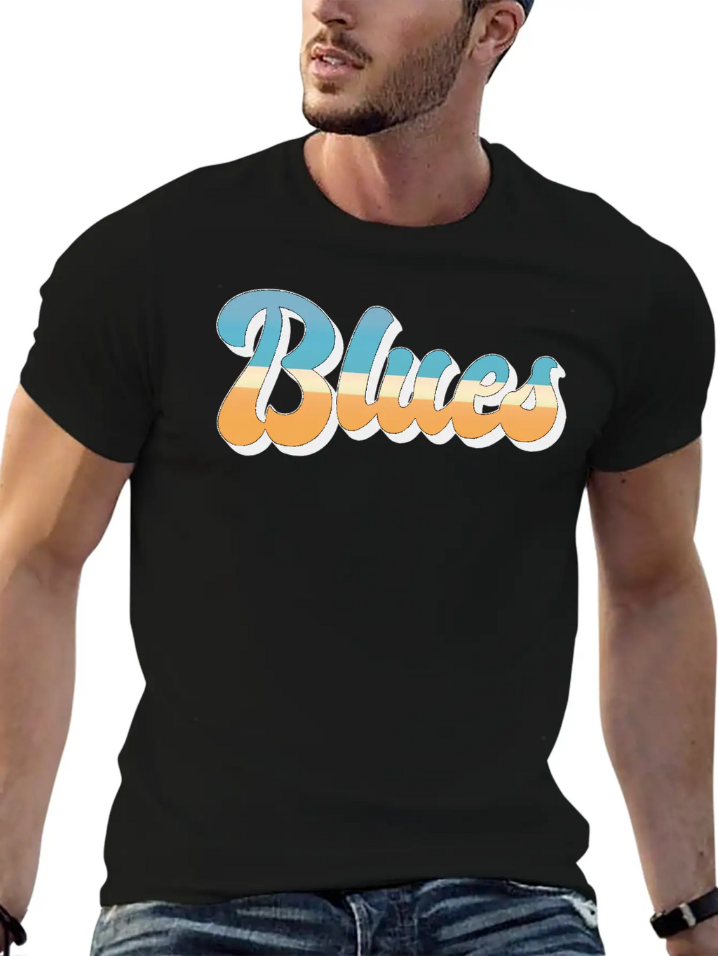 Blues Music Musician Rhythm Musical Band Rock Stylish Everyday T-Shirt – Unisex Basic Cotton Tee