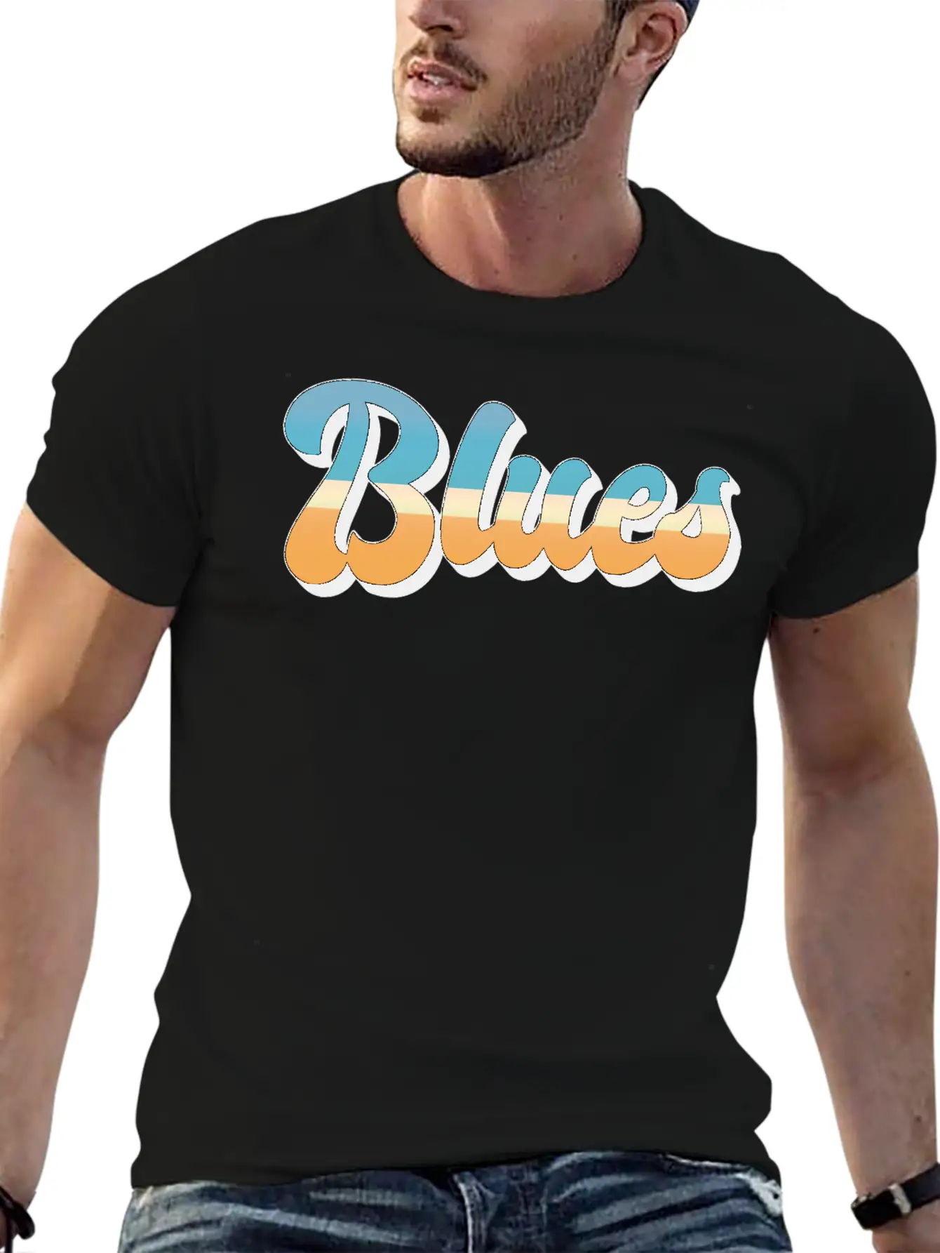 Blues Music Musician Rhythm Musical Band Rock Stylish Everyday T-Shirt – Unisex Basic Cotton Tee