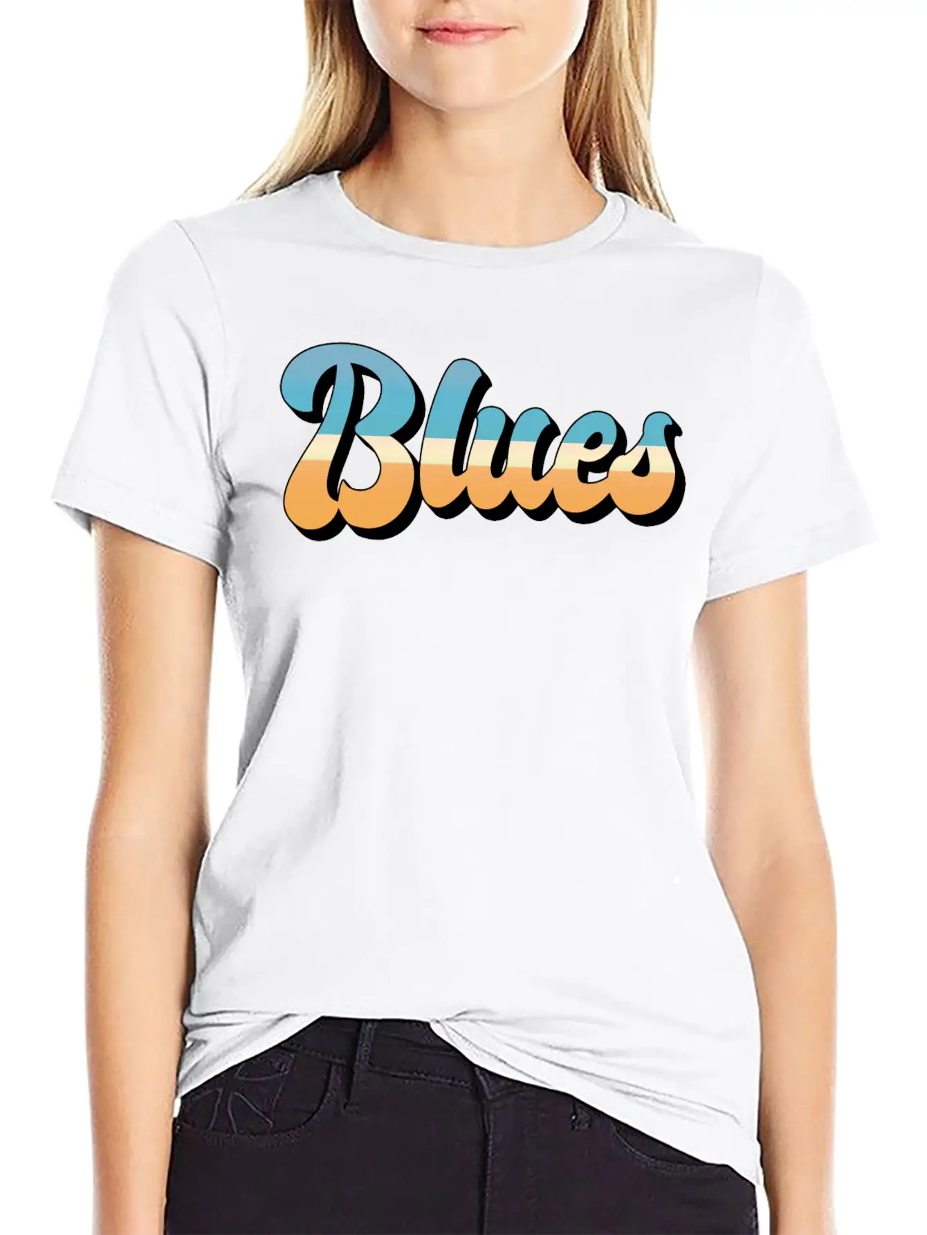 Blues Music Musician Rhythm Musical Band Rock Stylish Everyday T-Shirt – Unisex Basic Cotton Tee