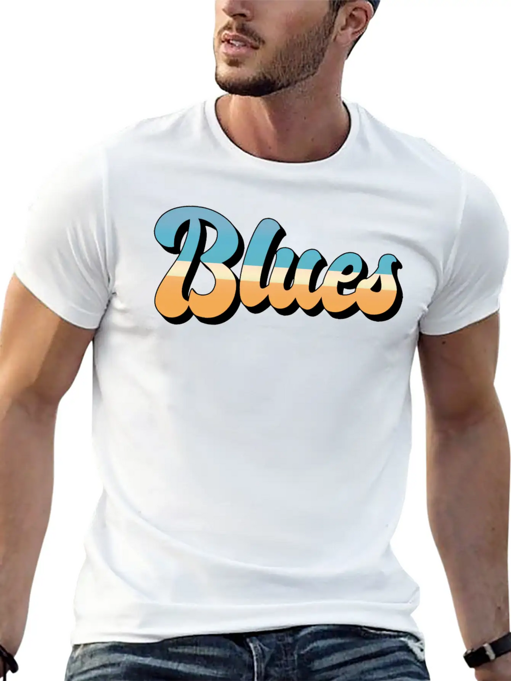 Blues Music Musician Rhythm Musical Band Rock Stylish Everyday T-Shirt – Unisex Basic Cotton Tee