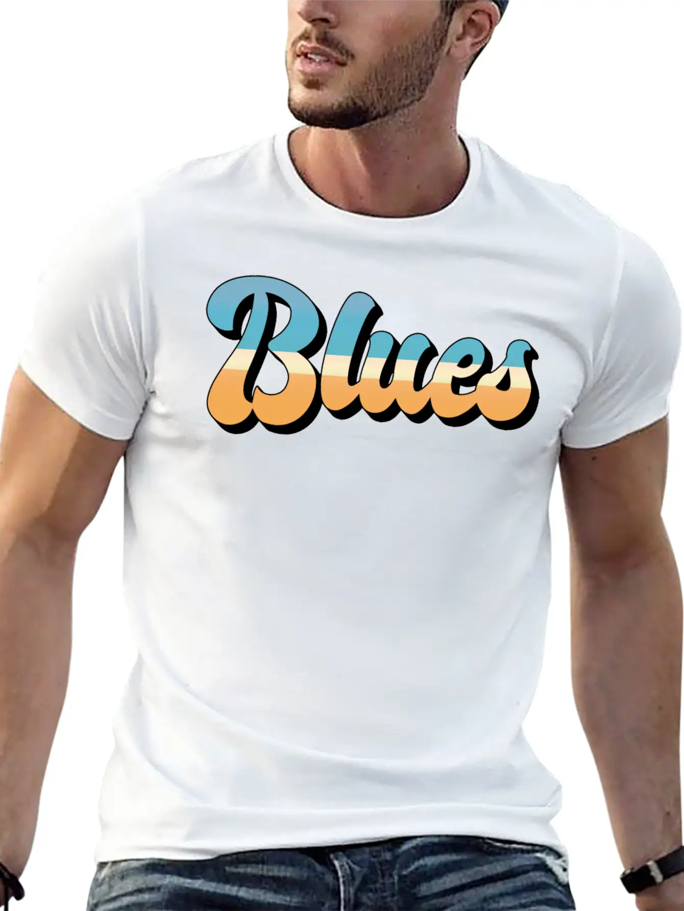 Blues Music Musician Rhythm Musical Band Rock Stylish Everyday T-Shirt – Unisex Basic Cotton Tee