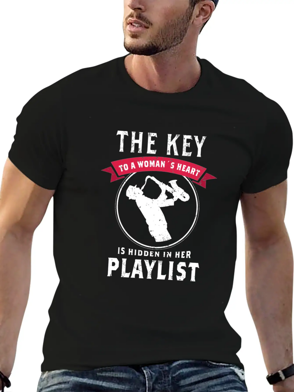 Blues Saxophone Design For Blues Girl Breathable Graphic T-Shirt – Perfect For Casual Days