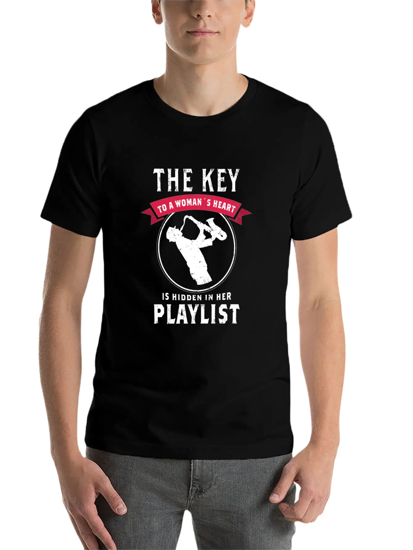 Blues Saxophone Design For Blues Girl Breathable Graphic T-Shirt – Perfect For Casual Days