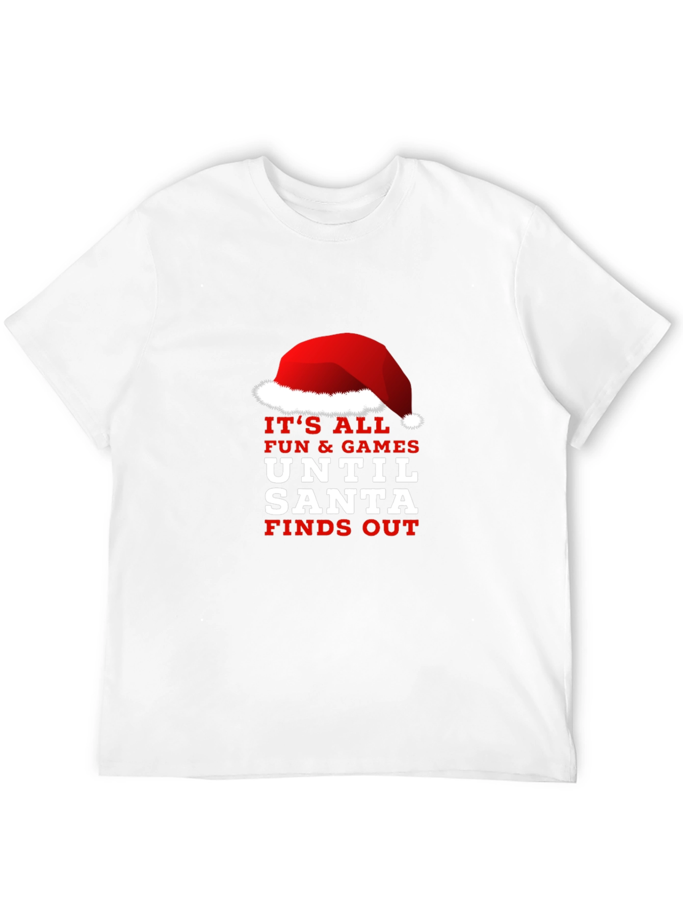 Funny Santa Finds Out Christmas Graphic Tee