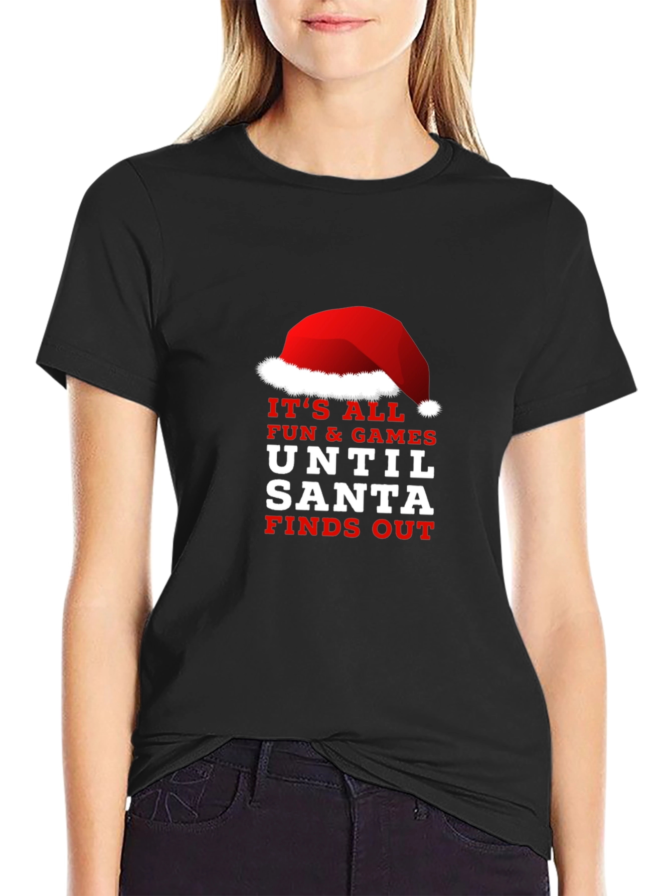 Funny Santa Finds Out Christmas Graphic Tee
