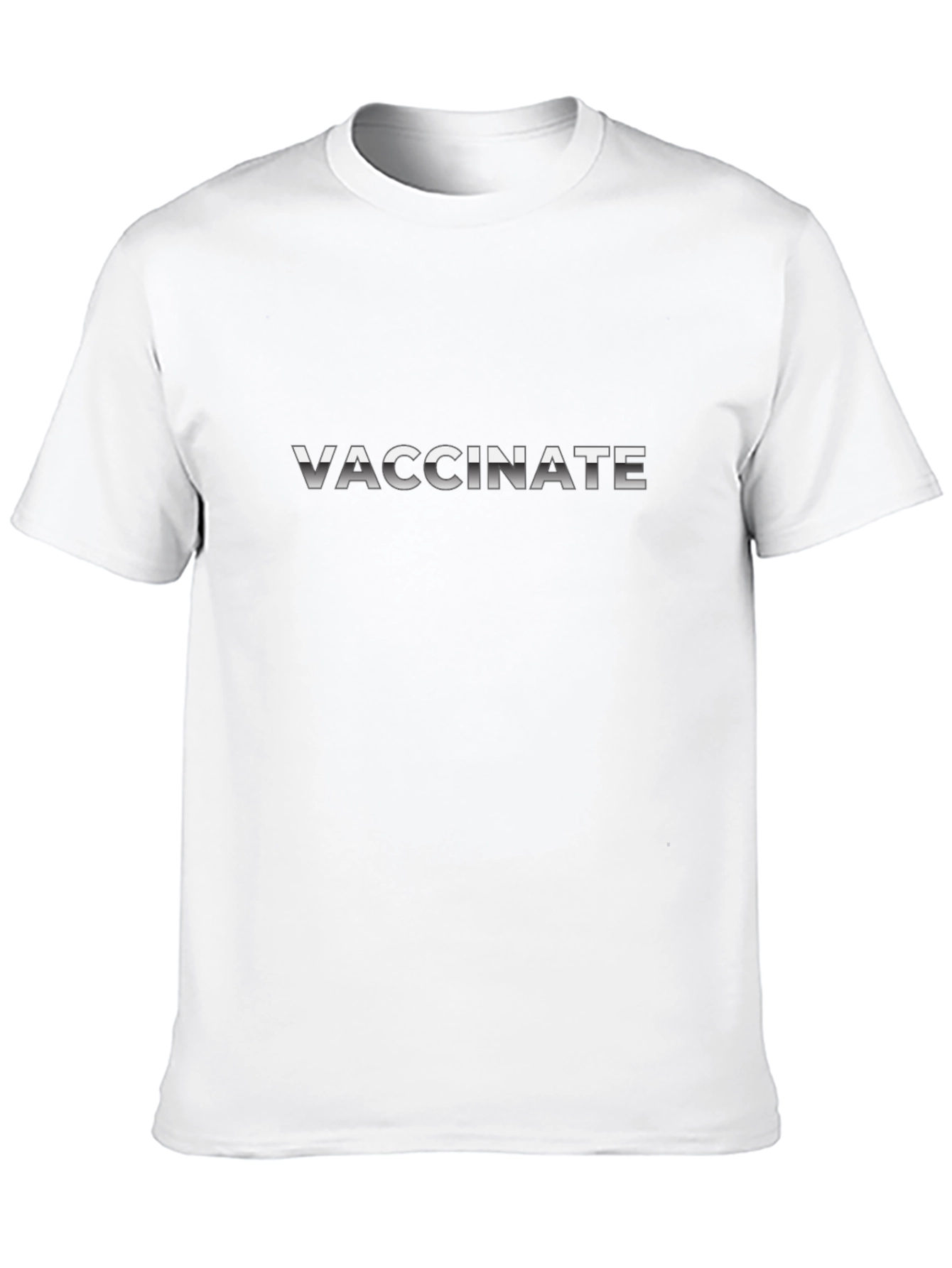 Vaccinate Graphic Tee - Black Cotton Blend T-Shirt