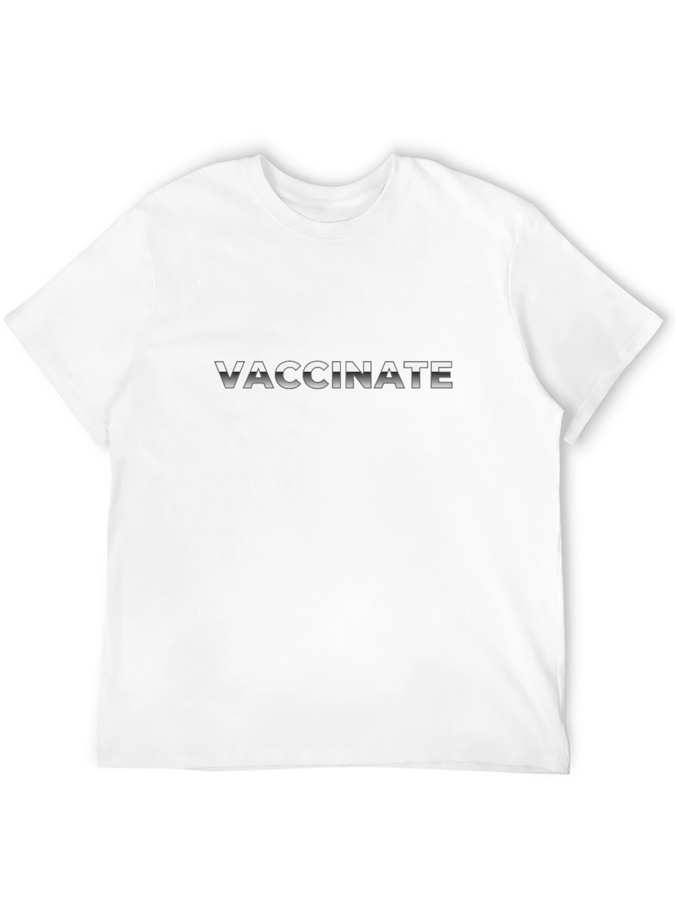 Vaccinate Graphic Tee - Black Cotton Blend T-Shirt