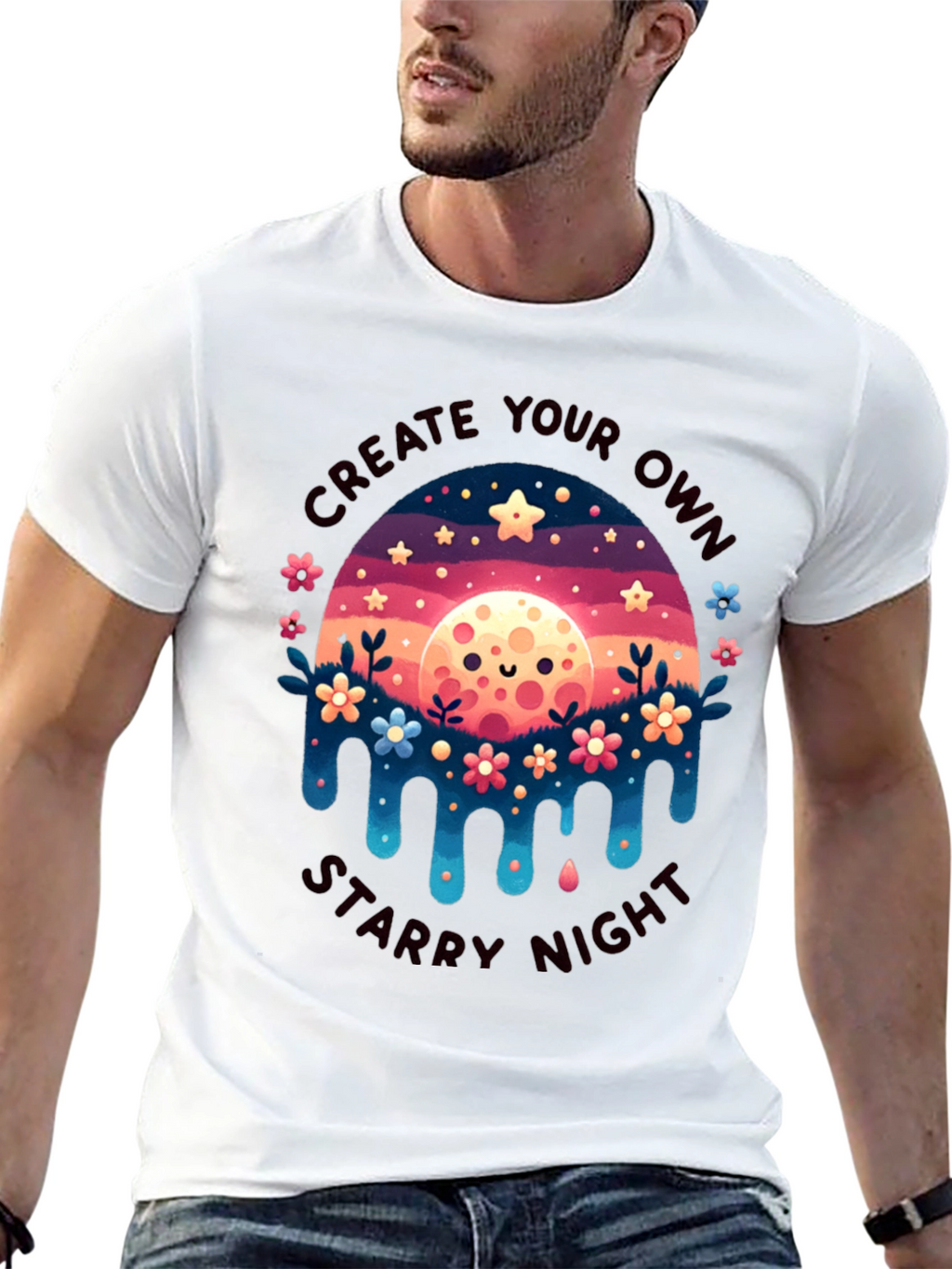 Create Your Own Starry Night Graphic Tee